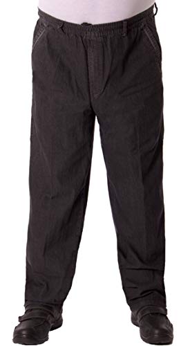 FASHION YOU WANT Herren Senioren Jeans Stretch Schlupfhose Gr. M bis 5XL für Opas mit rundum Gummizug und Seitentaschen Schlupfjeans Gummizughosen