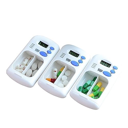 Medikamentenbox mit Digitalem Elektrischen Alarm, Tragbare Mini-Pillendose mit Timer, Medikamentenaufbewahrung, Medikamentenaufbewahrung, Pillendose, Medikamentenbehälter, Geschenk