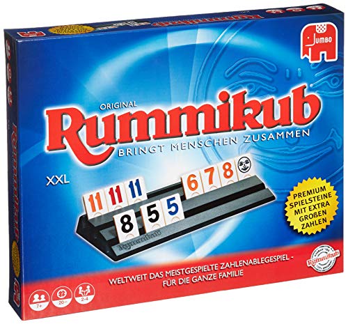 Jumbo Spiele Original Rummikub XXL - Der Klassiker unter den Gesellschaftsspielen im Großformat - für Erwachsene und Kinder ab 7 Jahren