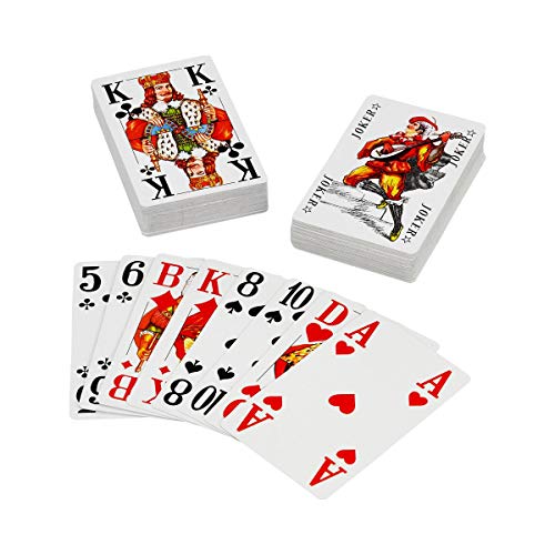 Unbekannt Rommé-Spielkartendeck für Senioren, Großdruck, 2 x 55 Karten